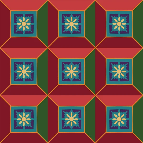 Vector abstraktní geometrické vánoční barvy bezproblémový model — Stockový vektor