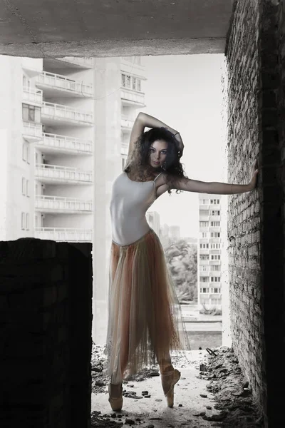 ballerina dance in an abandoned house