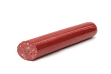 İzole sosis beyaz arka plan