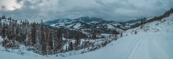 Panorama Schneeberge Karpaten — Stockfoto