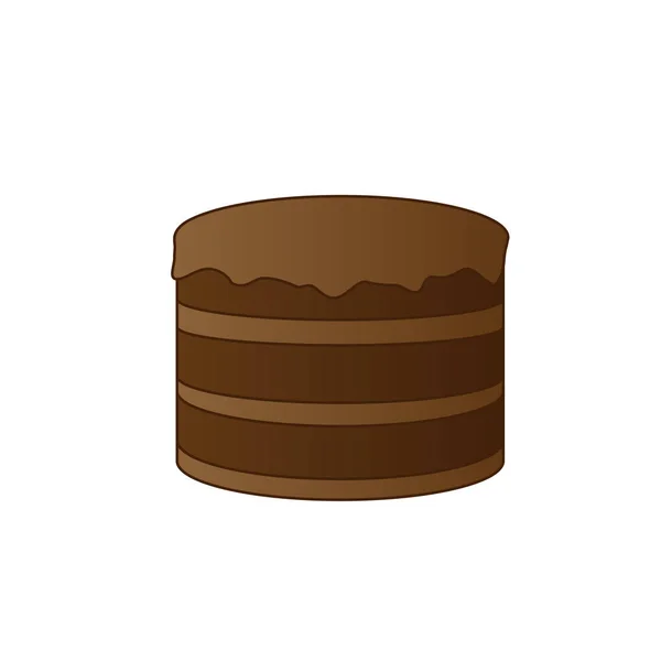 Grand gâteau au chocolat — Image vectorielle