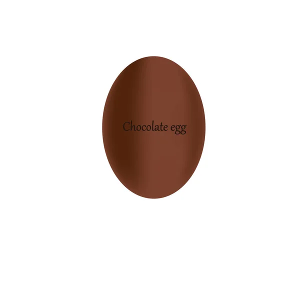 Stort choklad ägg — Stock vektor