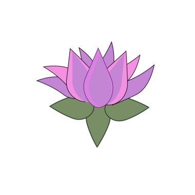 Ayrı bir tasarım öğesi olarak pembe lotus çiçek