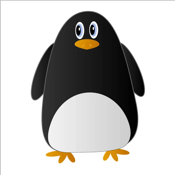 Cute penguin in cartoon style — Stock Vector