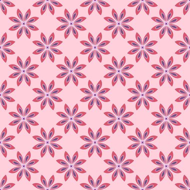 Tekstil veya ambalaj tasarımı için mor çiçek deseni