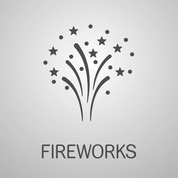 Fireworks Salute Vector Icon — Stock Vector