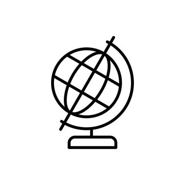 Küre. Vektör simgesi. Beyaz arka plan.