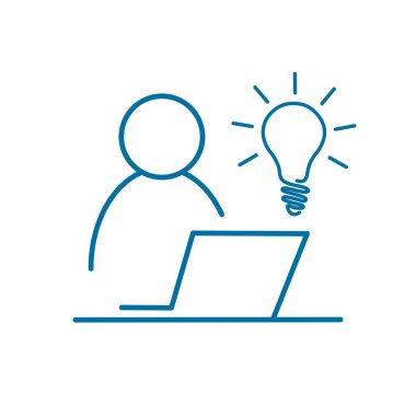 Yeni bir fikir değil çözüm. Vektör simgesi