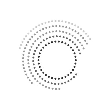 Konsantrik yuvarlak geometrik öğesi. Yarı tonlar