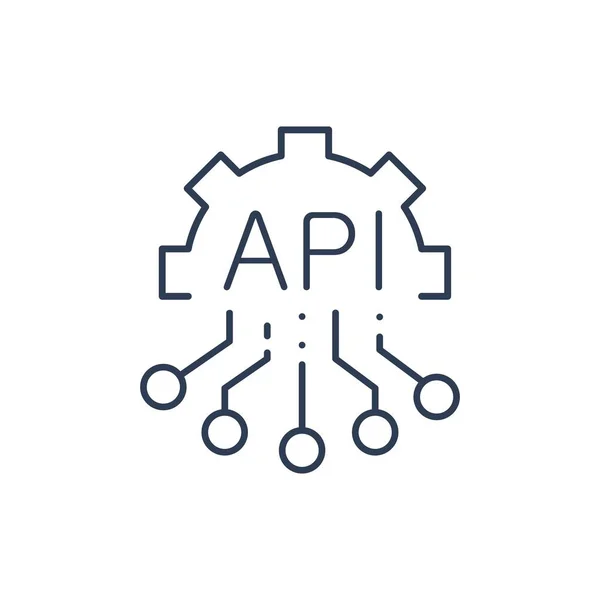 Api Application Programming Interface Software Integration Vector Icon — Stock Vector