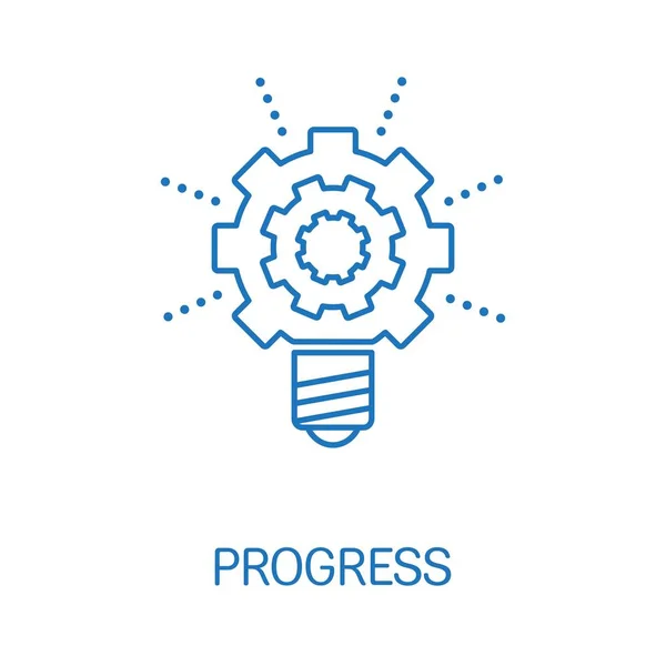 Progresso Scientifico Tecnologico Icona Vettoriale Fondo Bianco — Vettoriale Stock