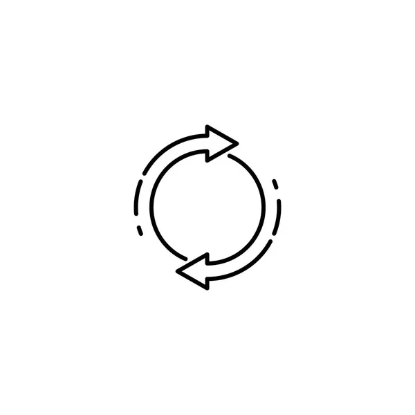 Ciclo Retomada Repetição Ícone Vetorial Isolado Fundo Branco — Vetor de Stock