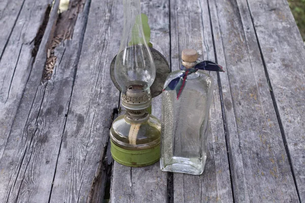 Old Lamp Bottle Old Medical Remedy — Stock Photo, Image