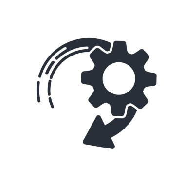 Teknik güncelleme. Beyaz arkaplanda vektör simgesi izole edildi.