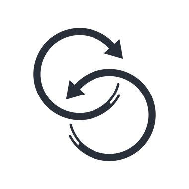 Etkileşim. Ortak çıkarlar için işbirliği. Beyaz arkaplanda vektör simgesi izole edildi.