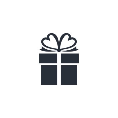 Bir aşk hediyesi. Beyaz arkaplanda vektör simgesi izole edildi.