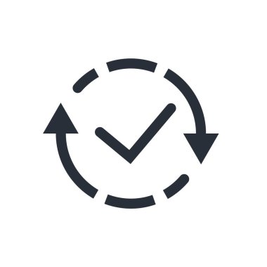 Oku çevir ve işaretle. Düz vektör simgesi beyaz arkaplanda izole edildi.