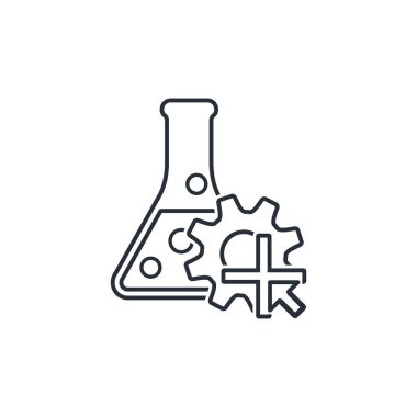 Ek araştırma. Beyaz arkaplanda izole edilmiş vektör doğrusal simgesi.