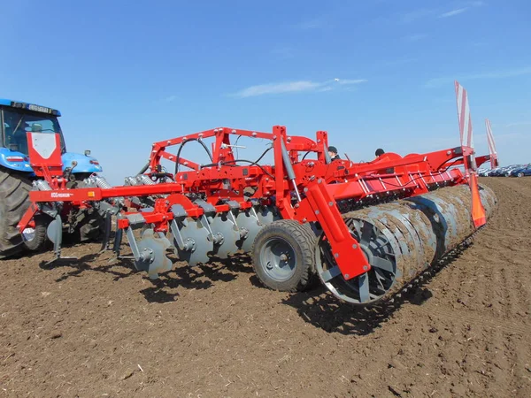 Cultivador Trator Unia Campo Para Tecnologia Plantio Mínimo — Fotografia de Stock