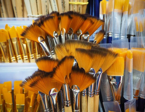 Verf Penselen Voor Artiesten Winkel — Stockfoto