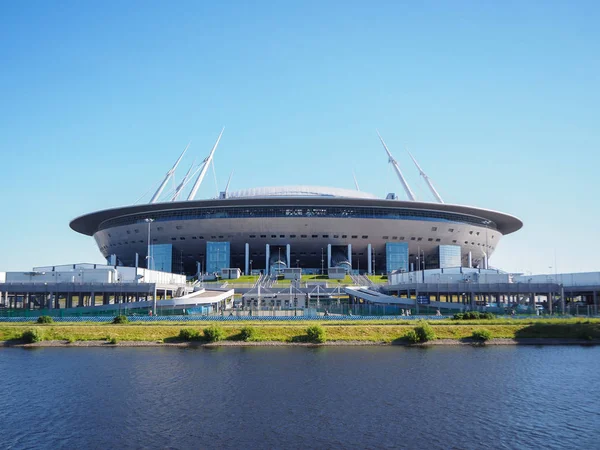 26.06.2019. Saint-Petersburg, Rusya. Futbol stadyumu Gazprom Arena (zenit arena olarak da adlandırılır) görünümü. 2017 Fifa Konfederasyonlar Kupası, 2018 Fifa Dünya Kupası için açıldı.