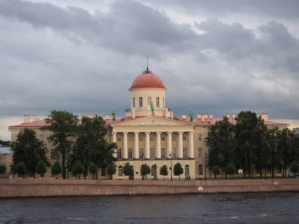 Institute of Russian Literature (the Pushkin House) in Saint-Petersburg. The first and the largest national literary museum in Russia. The historic building is a part of the architectural ensemble of the Spit of Vasilievsky Island.