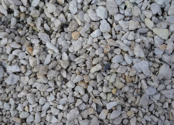 Small White Stones Garden Decoration Close Gravel Background Abstract Texture — Stock Photo, Image