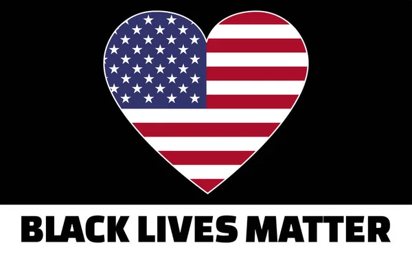 Black Lives Matter Icône Avec Drapeau National Rayé Étoiles Des — Image vectorielle
