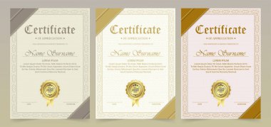 Sertifika. Şablon diploması para birimi sınır. Ödülü arka plan hediye çeki. Vektör çizim.