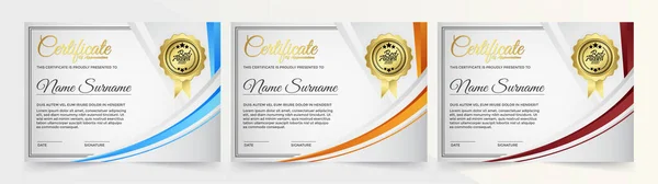 Certificado Associado Melhor Conjunto Diploma Prêmio — Vetor de Stock