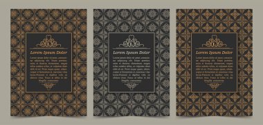 Vintage süsleme tebrik kartı vektör şablonu