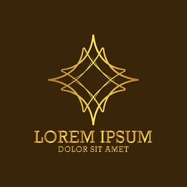 Logo Tasarımı Için Lüks Monogram Logo Şablonu Vektör Nesnesi — Stok Vektör