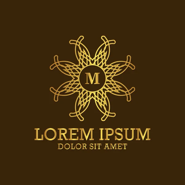 Logo Tasarımı Için Lüks Monogram Logo Şablonu Vektör Nesnesi — Stok Vektör