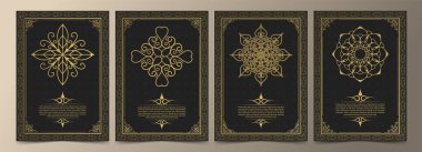 Vintage süsleme tebrik kartı vektör şablonu