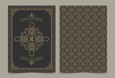Vintage süsleme tebrik kartı vektör şablonu