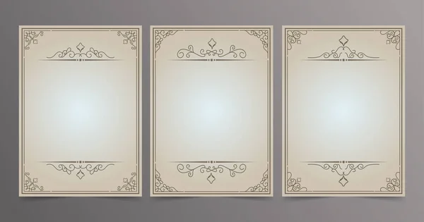 Vintage Ornamental Frame Collection Template — Stockový vektor