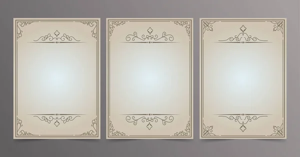 Vintage Ornamental Frame Collection Template — Stock Vector