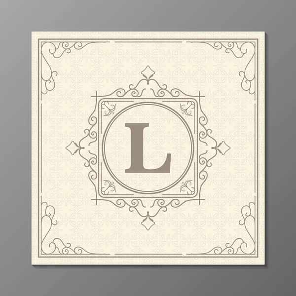 Logo Template Ontwerp Vector Illustratie Royal Monogram Kuif Merk Vintage — Stockvector