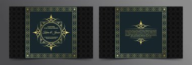 Lüks Davet kartı vektör tasarımı vintage biçimi