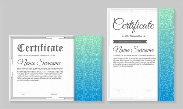 Model Voor Toekenning Van Klassieke Certificaten — Stockvector