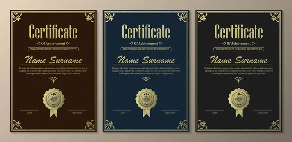 Plantilla Certificado Logro — Archivo Imágenes Vectoriales