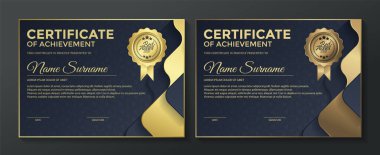 premium altın sertifika şablon tasarımı.
