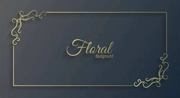 Cartel Decorativo Con Marco Floral Decorativo — Archivo Imágenes Vectoriales
