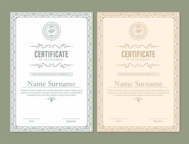 Klasik çerçeve ile başarı belgesi
