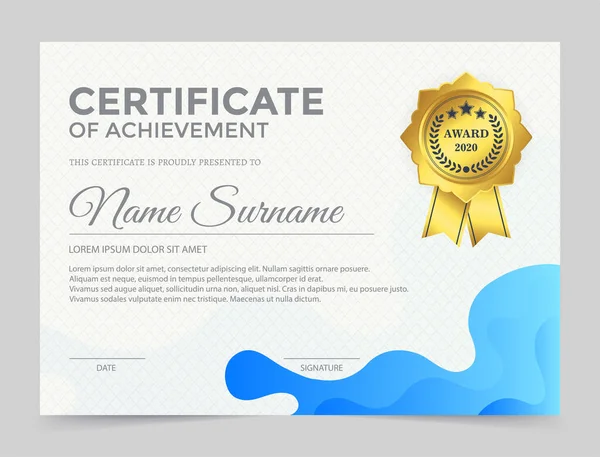 Сертификат Участника Лучший Набор Дипломов — стоковый вектор