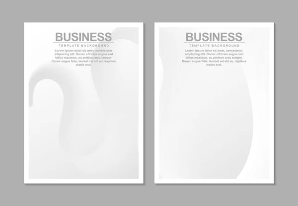 Design Capa Minimalista Cor Branca Onda Abstrata — Vetor de Stock