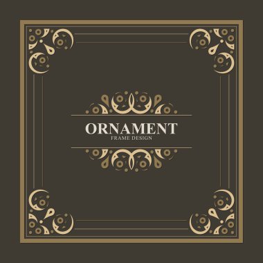Çiçek Aksanı ve Klasik Biçimli Zarif Dekoratif Dekoratif Çerçeve Tasarımı