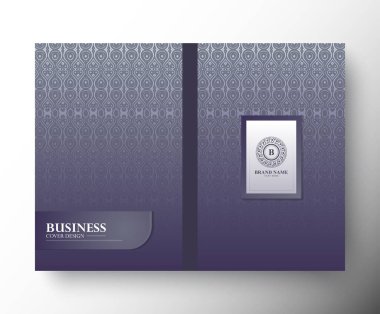 Gradyan Mor Temalı Zarif Süslü İş Kapağı Tasarım Şablonu