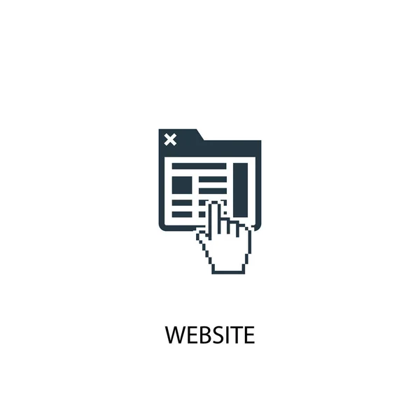 Εικονίδιο της ιστοσελίδας. Απλή απεικόνιση στοιχείων. σχεδιασμό του συμβόλου της ιστοσελίδας. Μπορεί να χρησιμοποιηθεί για Web και κινητές συσκευές. — Διανυσματικό Αρχείο