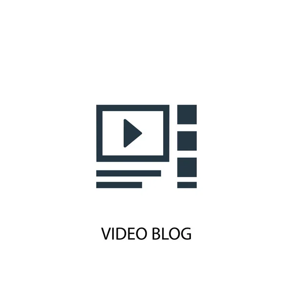 Videoblog-Symbol. einfache Elementillustration. Videoblog-Konzept Symboldesign. kann für Web und Mobile verwendet werden. — Stockvektor